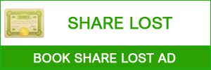 Share Lost Ad in Newspaper